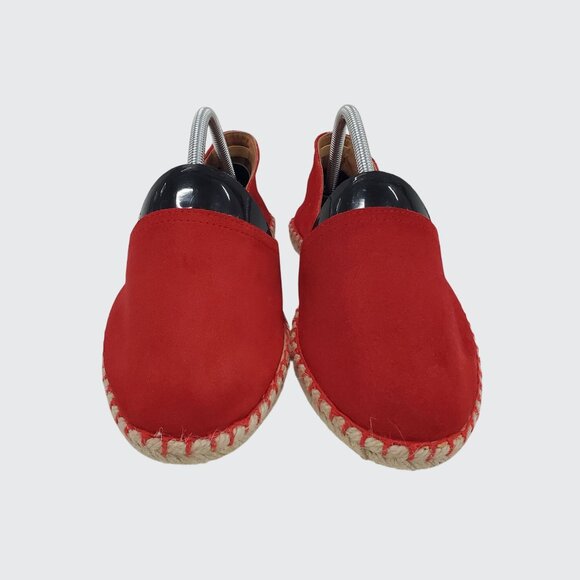 Verbenas Carmen Red Suede Espadrille Flats Made in Spain Women's Size 41(US 9) - Picture 2 of 11